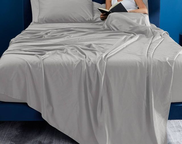 BEDGEAR® Basic 4-Piece Light Gray Full Sheet Set-1