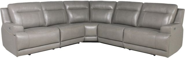 Signature Design by Ashley® Goal Keeper 5-Piece Gray Power Reclining Sectional-0
