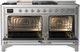 Ilve® Majestic III 60'' Stainless Steel Pro Style Dual Fuel Liquid Propane Range with Solid Door and Chrome Trim-2