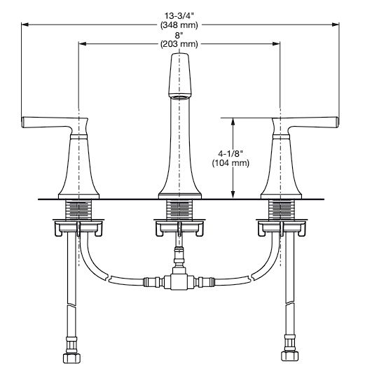 American Standard Belmeade Matte Black 8" Widespread 2-Handle Bathroom Faucet-3