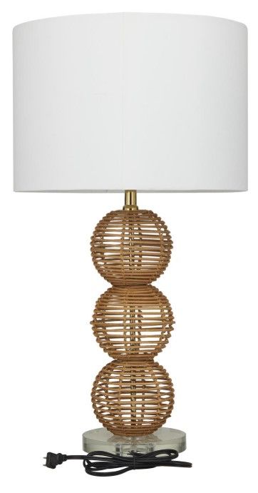 Deco Marche Brown/White Table Lamp-1
