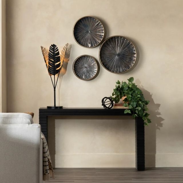 Crestview Collection Hendrix Black Console Table-1