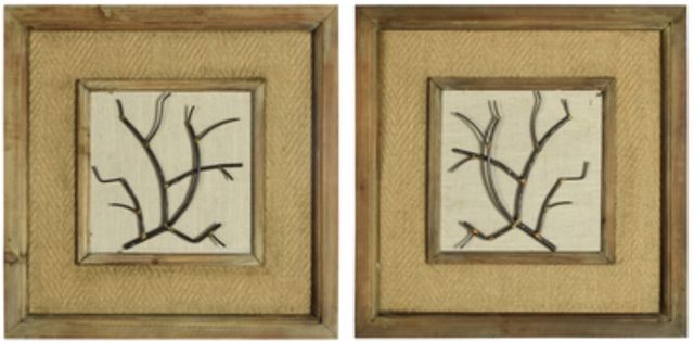 Classy Living 2-Piece Trees Wood Wall Art Set-0