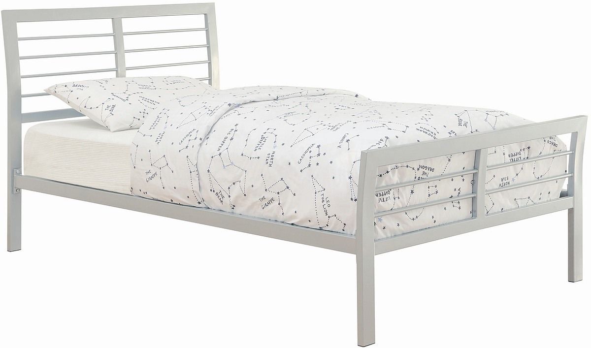 Coaster® Cooper Silver Queen Metal Bed