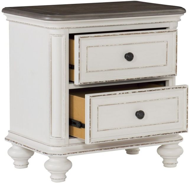 Mazin Furniture Baylesford Antique White Nightstand-3