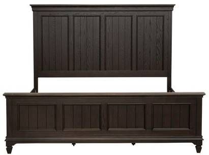 Liberty Furniture Allyson Park Wire Brushed Black Forest Panel Bed-1