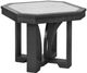 C R Plastic St. Tropez Slate and Light Gray Square End Table-0