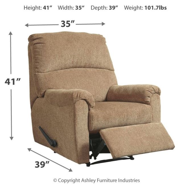 Signature Design by Ashley® Nerviano Mocha Zero Wall Manual Recliner-3