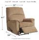 Signature Design by Ashley® Nerviano Mocha Zero Wall Manual Recliner-3