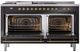 Ilve® Nostalgie II Series 60" Glossy Black Pro Style Dual Fuel Range-2