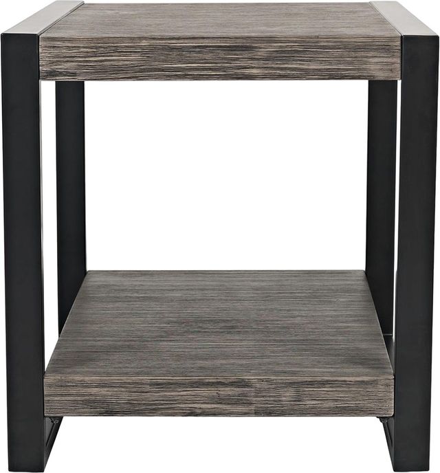 Jofran Inc. Pinnacle Platinum End Table with Black Frame-1