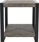 Jofran Inc. Pinnacle Platinum End Table with Black Frame-1