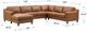 Hydeline® Bella 4-Piece Cognac Brown Left-Arm Facing Sectional-1