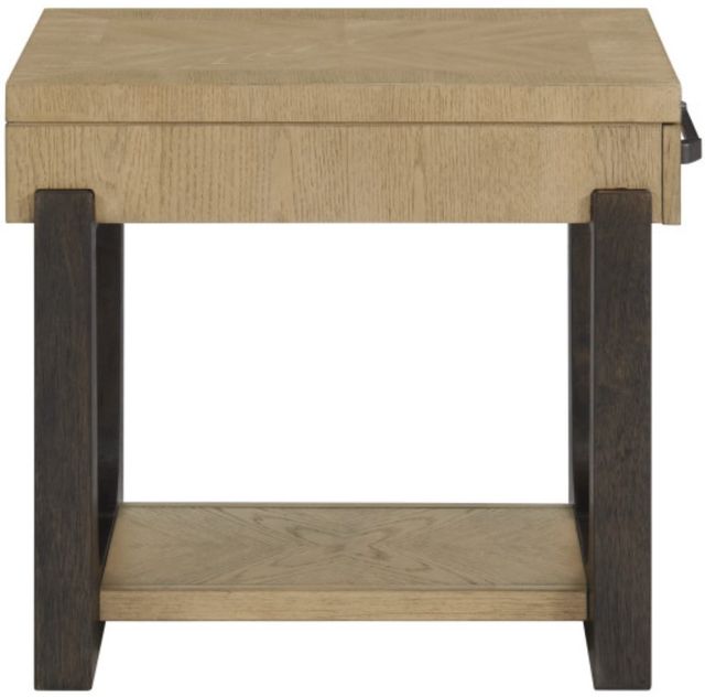 Emerald Home Sutton Place Caramel Chairside Table with Cocoa Base-4