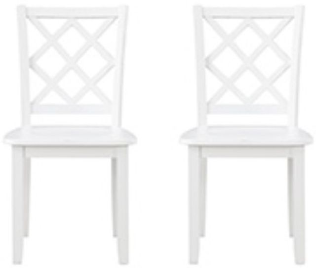 New Classic® Home Furnishings Trellis White Dining Chair-4