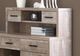 Monarch Specialties Inc. Taupe Reclaimed wood L/R Facing Corner Computer Desk-3