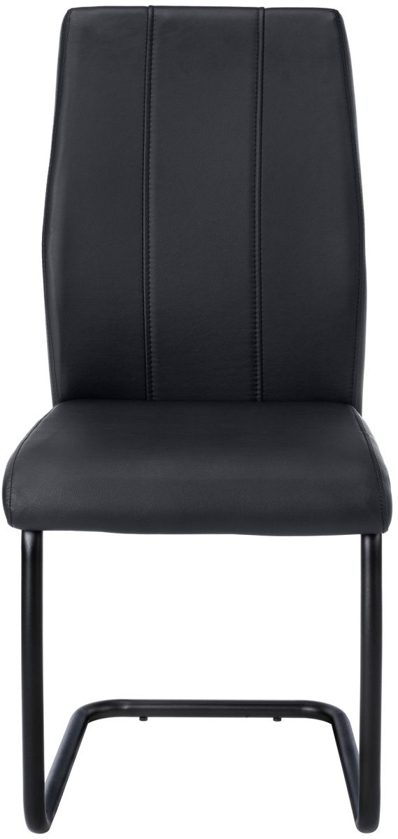 Monarch Specialties Inc. 2-Piece Black Side Chair Set with Black U-Shaped Bases-1