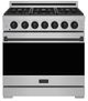 Thor Kitchen Gordon Ramsay Collection 36" Stainless Steel Pro Style Liquid Propane Range with Precision Knob Control and Black Trim-0