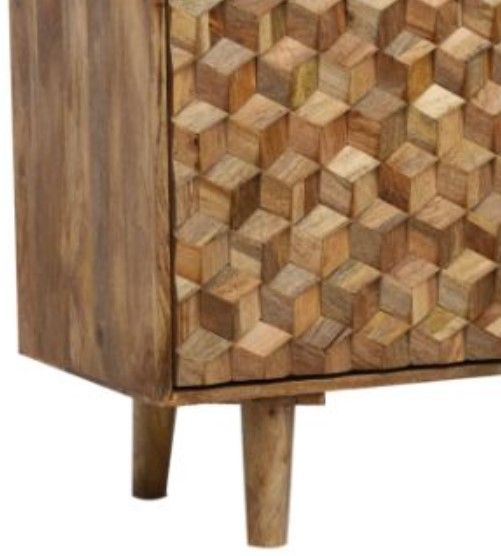 Jaipur Furniture Geometrical Brown 2-Door Chest of Drawer-1