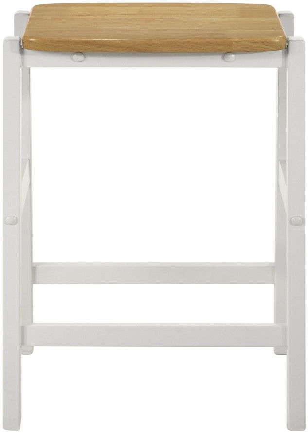 Coaster® Hollis Natural/White Wood Counter Backless Bar Stool-1