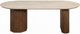 ACME Furniture Leonardo Beige Dining Table with Dark Oak Base-3