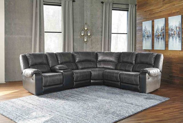 Signature Design by Ashley® Nantahala 6-Piece Slate Reclining Sectional-1