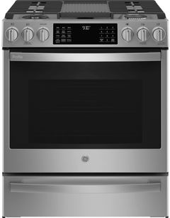 GE Profile™ 30" Fingerprint Resistant Stainless Steel Slide In Gas Range