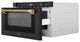 ZLINE Autograph Edition 24" 1.2 Cu. Ft. Black Stainless Steel Built-in Microwave Drawer with Polished Gold Helix Handle-4