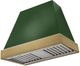 AGA Euclid 36" Cornwall Green Wall Mounted Range Hood  with Antique Brass Trim-0