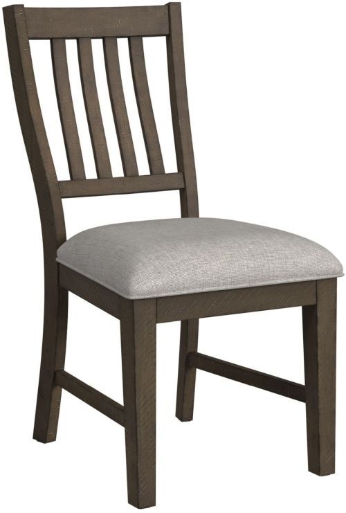 Elements International Yellowstone 7-Piece Gray/Medium Brown Dining Set with Host Chair-3