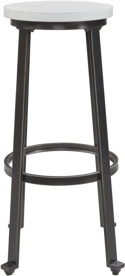 Signature Design by Ashley® Challiman Vintage White Bar Stool-1