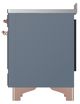 Ilve® Majestic III 48" Blue Gray Pro Style Induction Range with Solid Door and Copper Trim-4