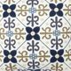 A & B Home Blue/Gold/White 18"x18" Embroidered Throw Pillow-1