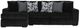 Signature Design by Ashley® Midnight-Madness 3-Piece Onyx Left-Arm Facing Sectional-0