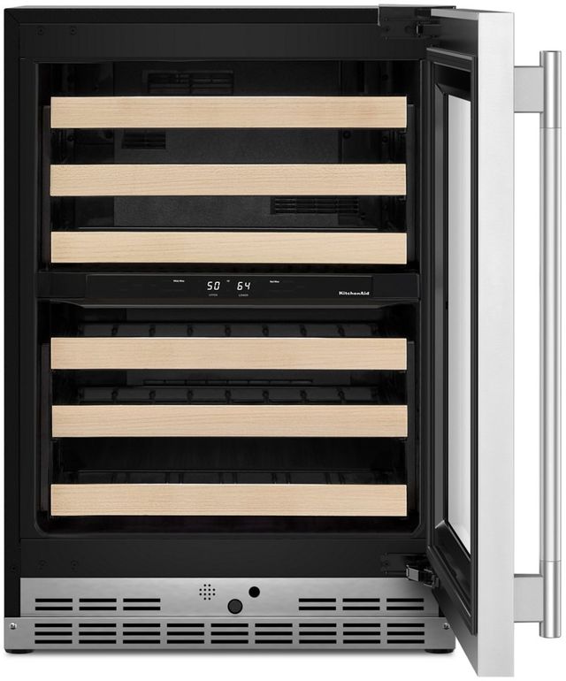 KitchenAid® 24" PrintShield™ Stainless Steel Wine Cooler-1