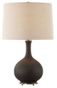 Uttermost® Rimini Matte Black Glaze Table Lamp-0