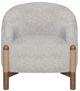 Armen Living Stormy Butter Cream/Chestnut Brown Accent Chair-1