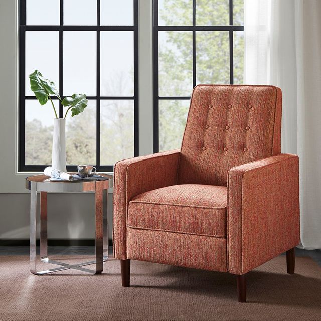 Olliix by Madison Park Red Omega Push Back Recliner-3