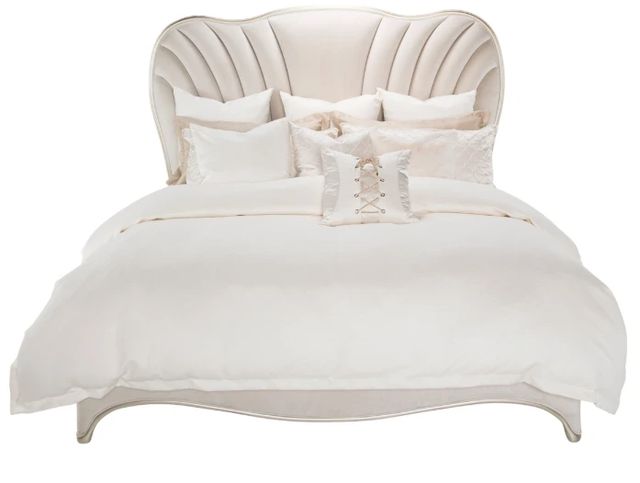 Michael Amini® London Place Creamy Pearl California King Upholstered Panel Bed-2