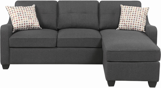 Coaster® Nicolette 2-Piece Dark Grey Living Room Set-1