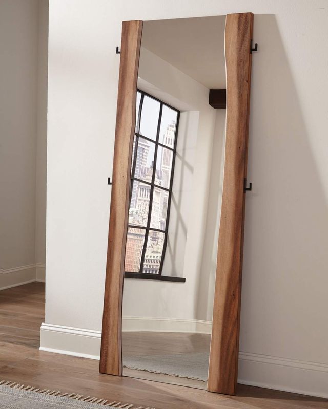 Coaster® Winslow Smokey Walnut/Coffee Bean Standing Mirror-2