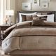 Olliix by Madison Park Brown Queen Palisades 7 Piece Faux Suede Comforter Set-0