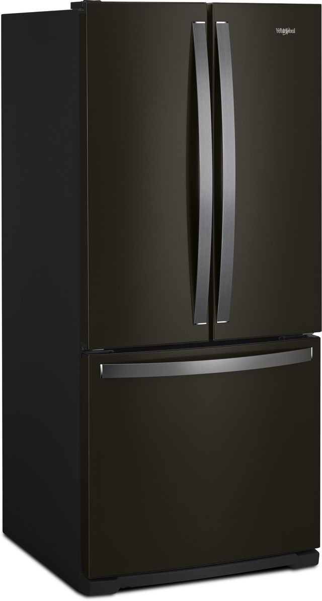 Whirlpool® 30" 19.7 Cu. Ft. Fingerprint Resistant Black Stainless French Door Refrigerator-2