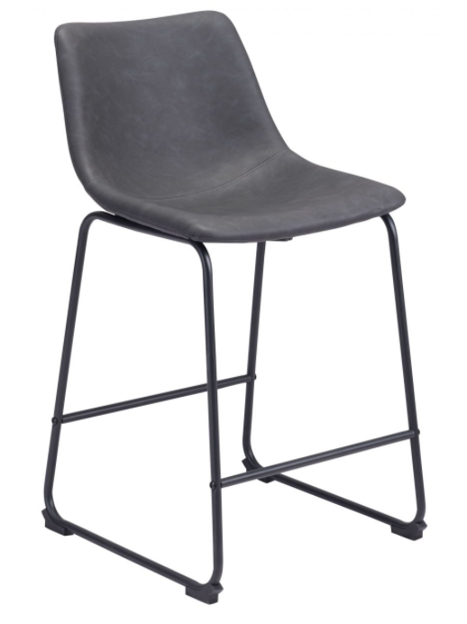 Zuo® Modern Smart Charcoal Counter Chair-0
