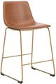 Signature Design by Ashley® Crandox Brown/Gold Upholstered Bar Stool-0