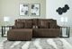 Signature Design by Ashley® Top Tier 3-Piece Chocolate 105" Manual Reclining Right-Arm Facing Sectional Sofa and Chaise-1