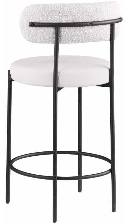 Meridian Furniture Beacon Cream/Matte Black 27" Counter Stool-2