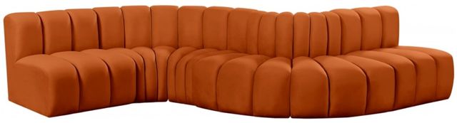 Meridian Furniture Arc 6-Piece Cognac Modular Sectional-0