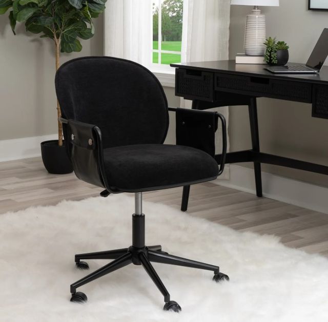 Linon Kamryn Black Office Chair-1