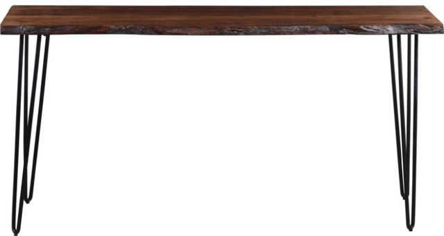 Jofran Inc. Nature's Edge Chestnut 72" Sofa Counter Dining Table with Black Base-2